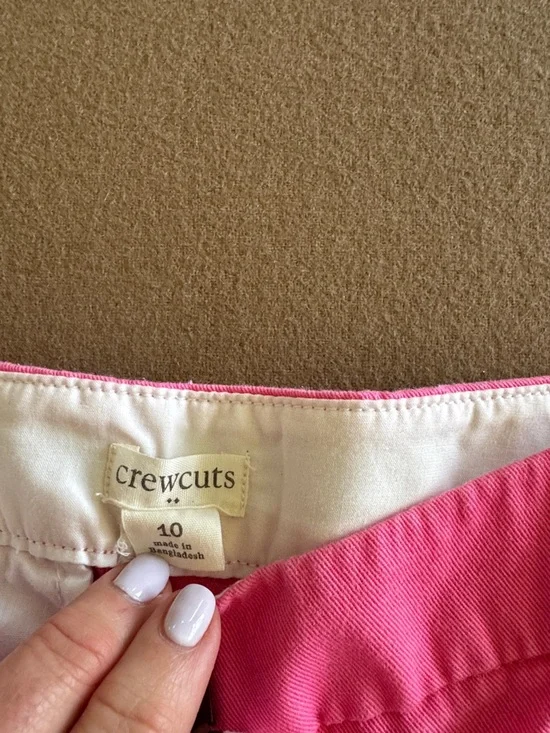 Crewcuts girls pink scallop hem shorts size 10 - Picture 2 of 4